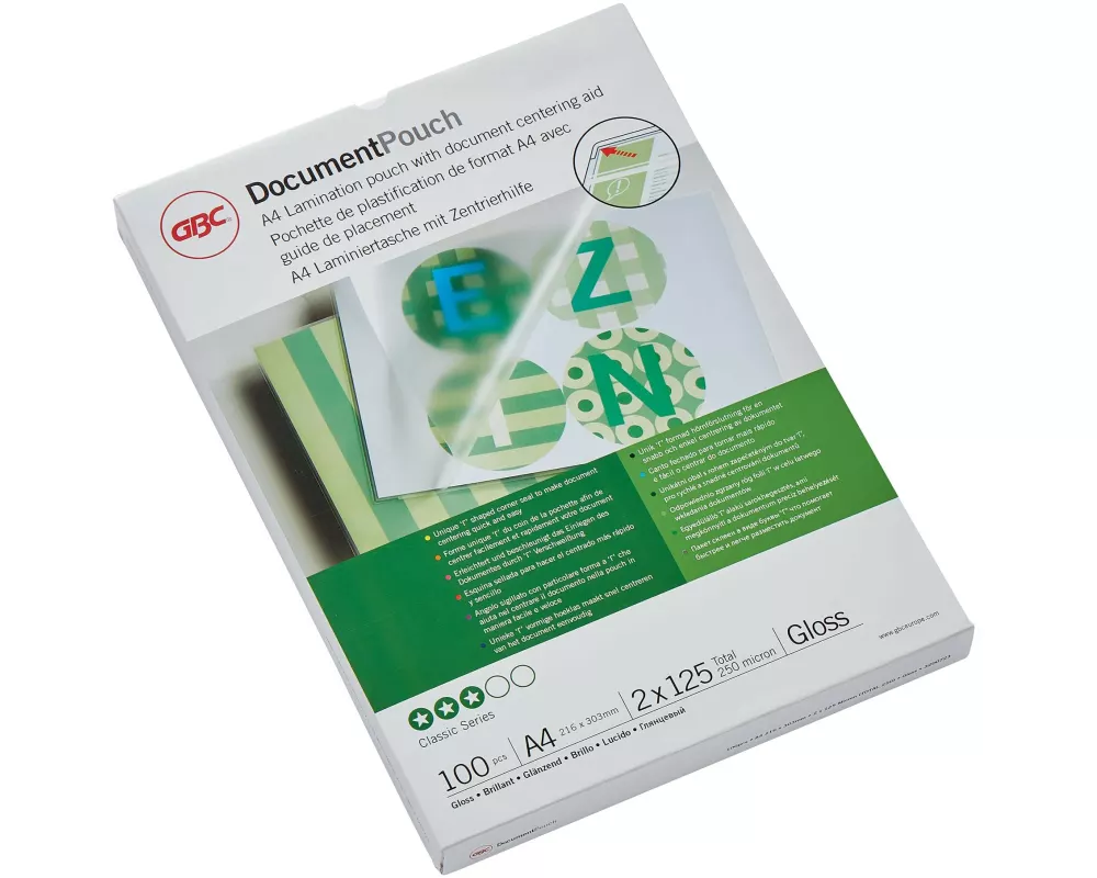 GBC Laminierfolie Premium A4 125 µm, glänzend, 100 Stück