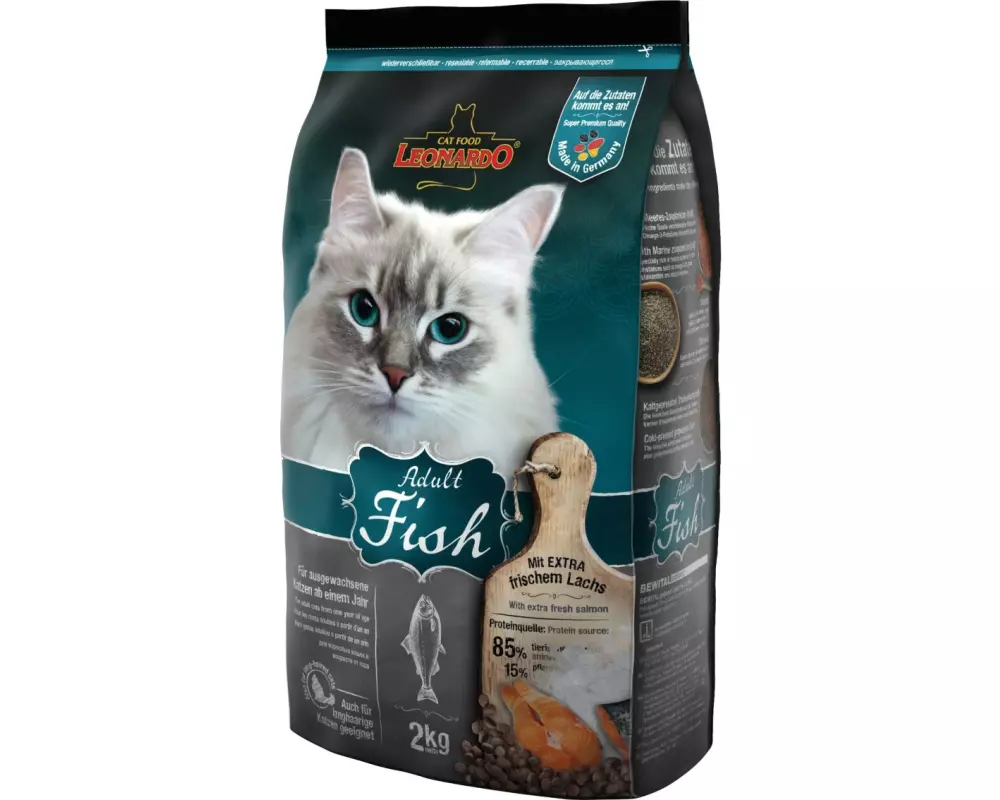 Leonardo Cat Food Trockenfutter Adult Fisch, 2 kg