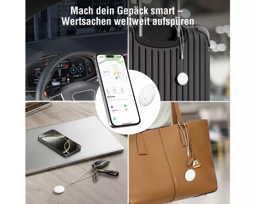 4smarts Standort-Finder SkyTag Duos mit Rückreflektor für Fahrrad