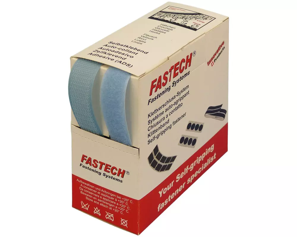 FASTECH Klettband-Box Hellblau