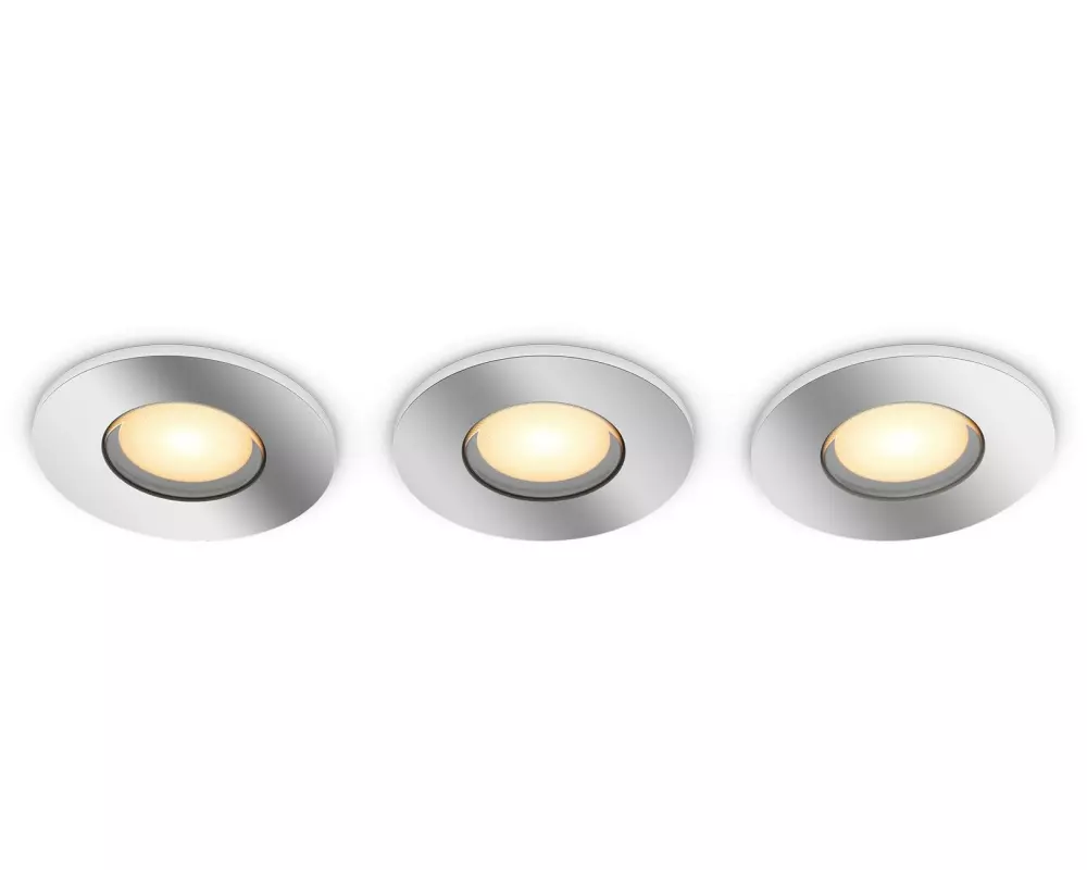 Philips Hue White Amb. Adore Deckenspots inkl. Dimmschalter Rund Silber