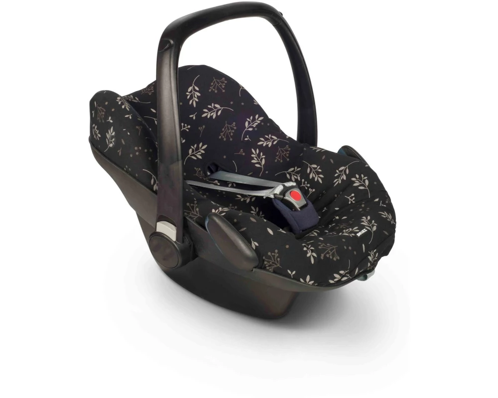 Dooky Sitzbezug 0+ Schwarz, Romantic Leaves
