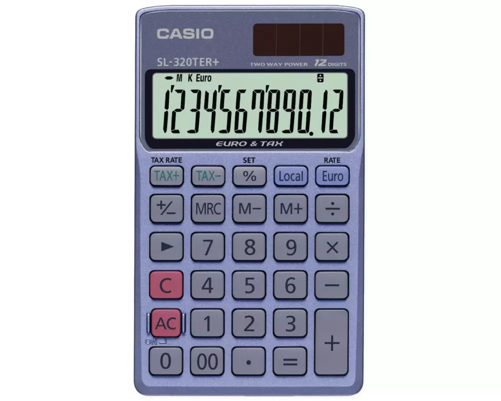 Casio Taschenrechner SL-320ter+ Stahlblau