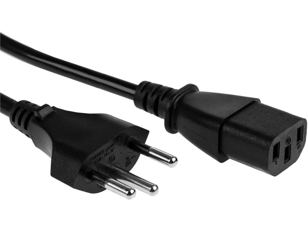 FURBER.power Netzkabel C13-T12 3.0 m Schwarz