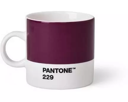 Pantone by Copenhagen Design Espresso-Tassen 120 ml, 1 Stück, Weiss/Dunkelviolett