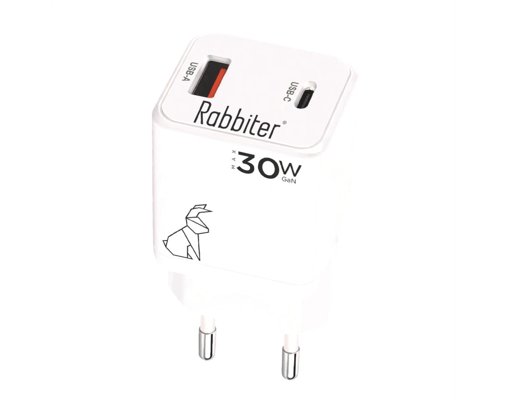 Rabbiter Power 30W Mini Dual-Charger A+C
