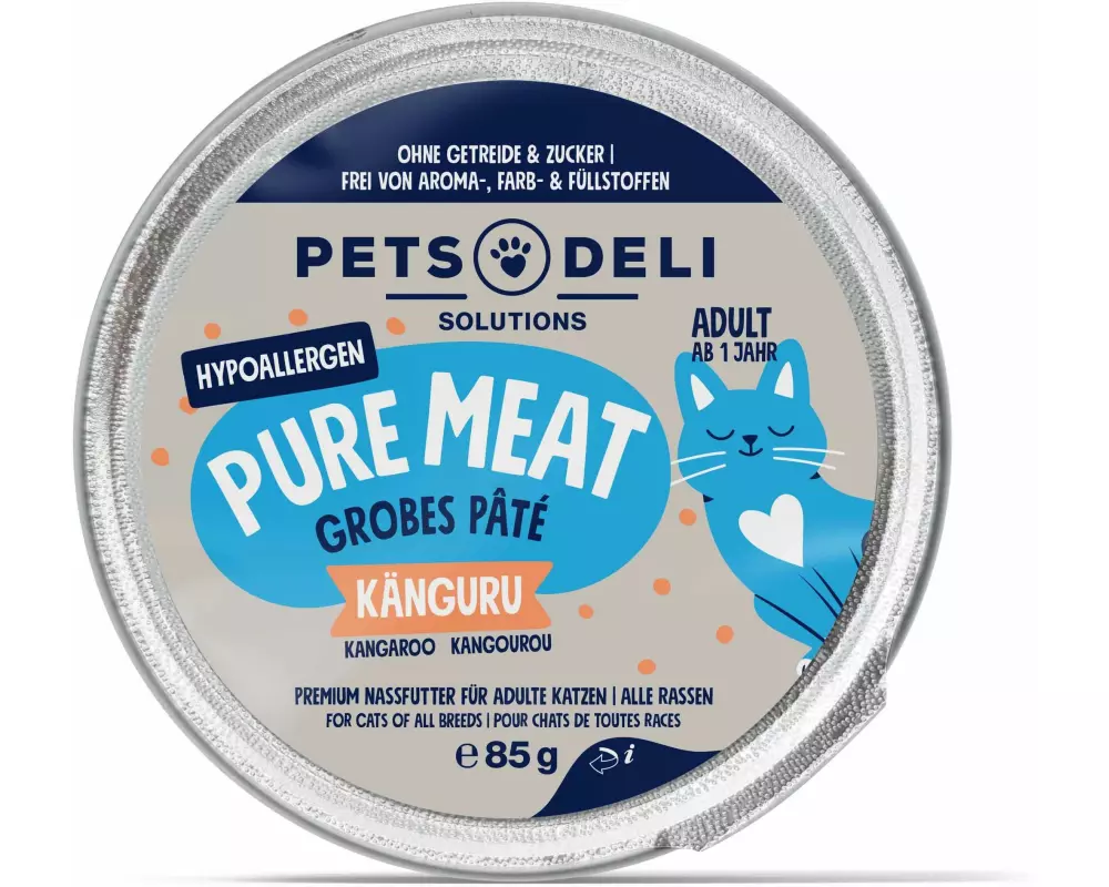 Pets Deli Hypo Pure Meat Känguru Nassfutter Dose 85 g