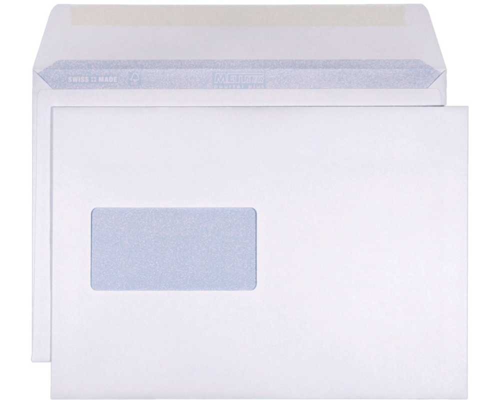 METTLER Couvert Fenster links B5 8095 120g, ultraweiss 500 Stk.