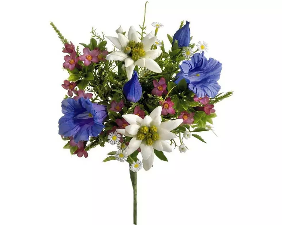 Botanic-Haus Kunstblume Alpenblütenstrauss, 22 cm