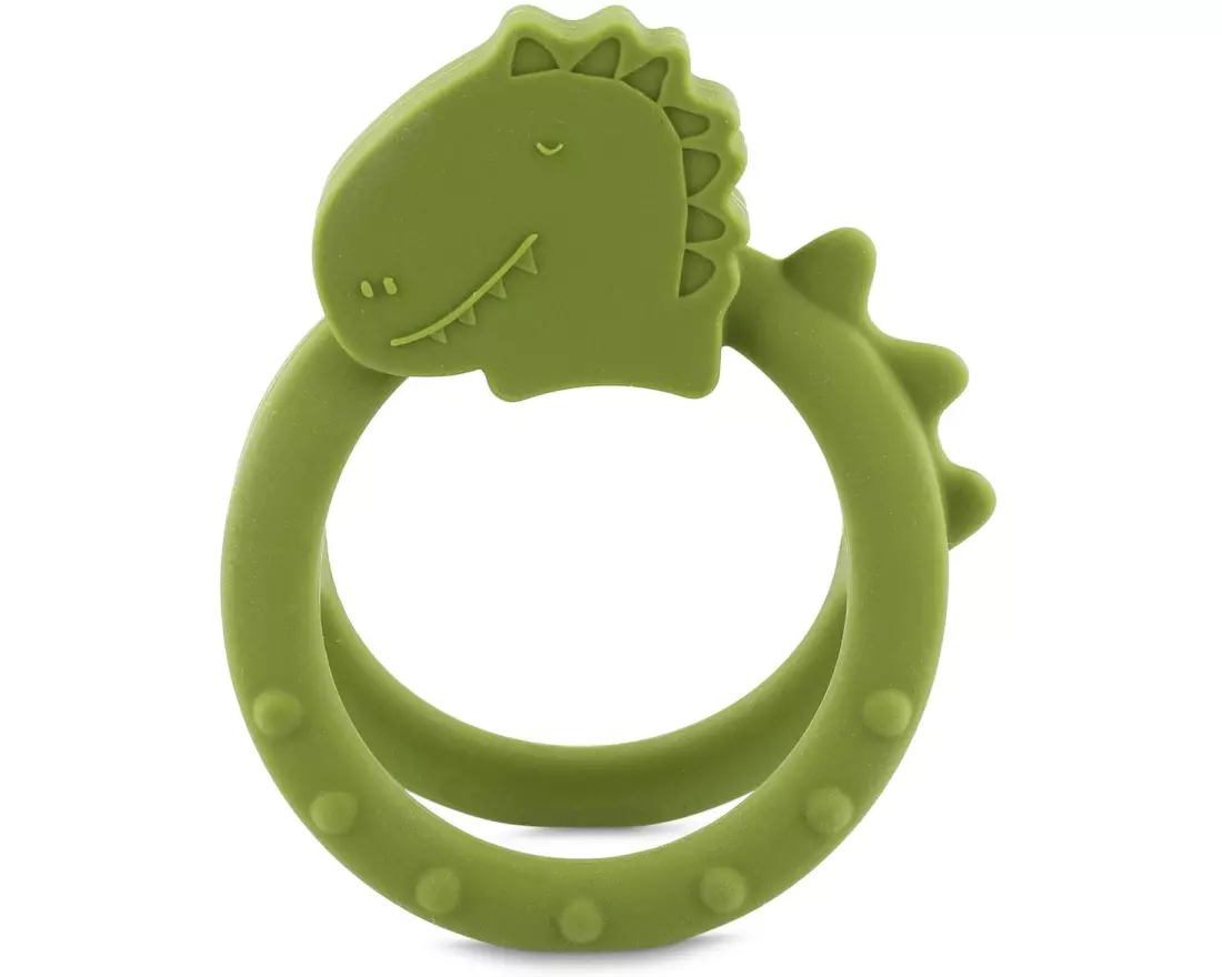 Trixie Beissring Dino Silikon, grün