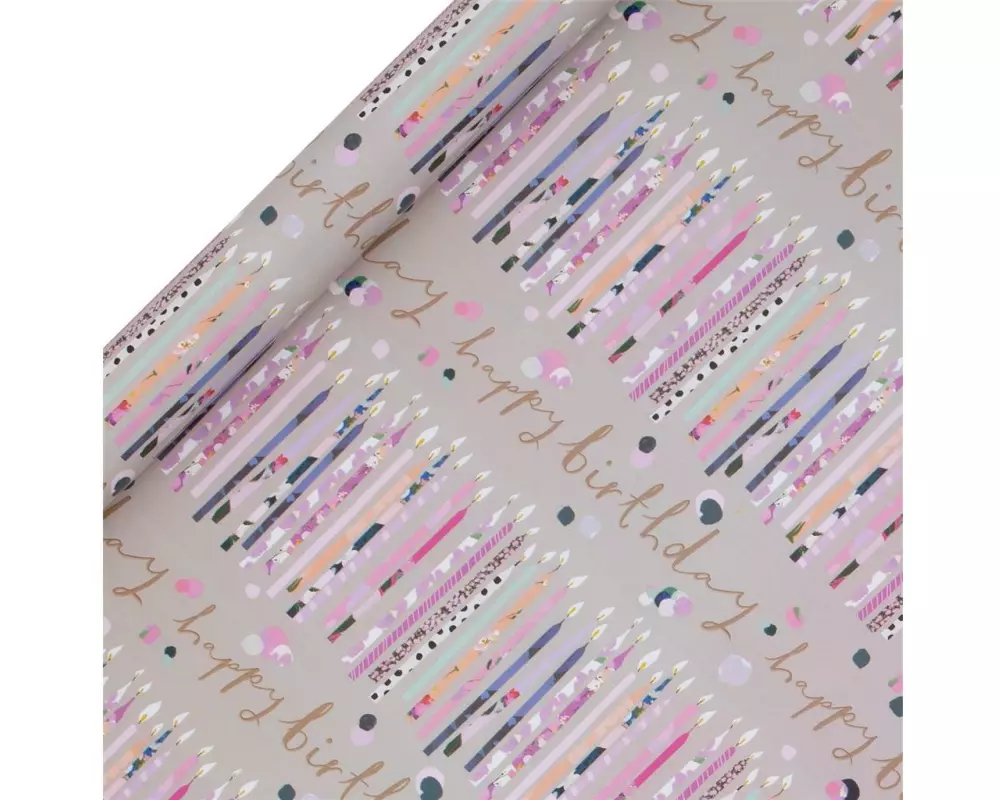 Glick Geschenkpapier Kerzen 4 m x 70 cm