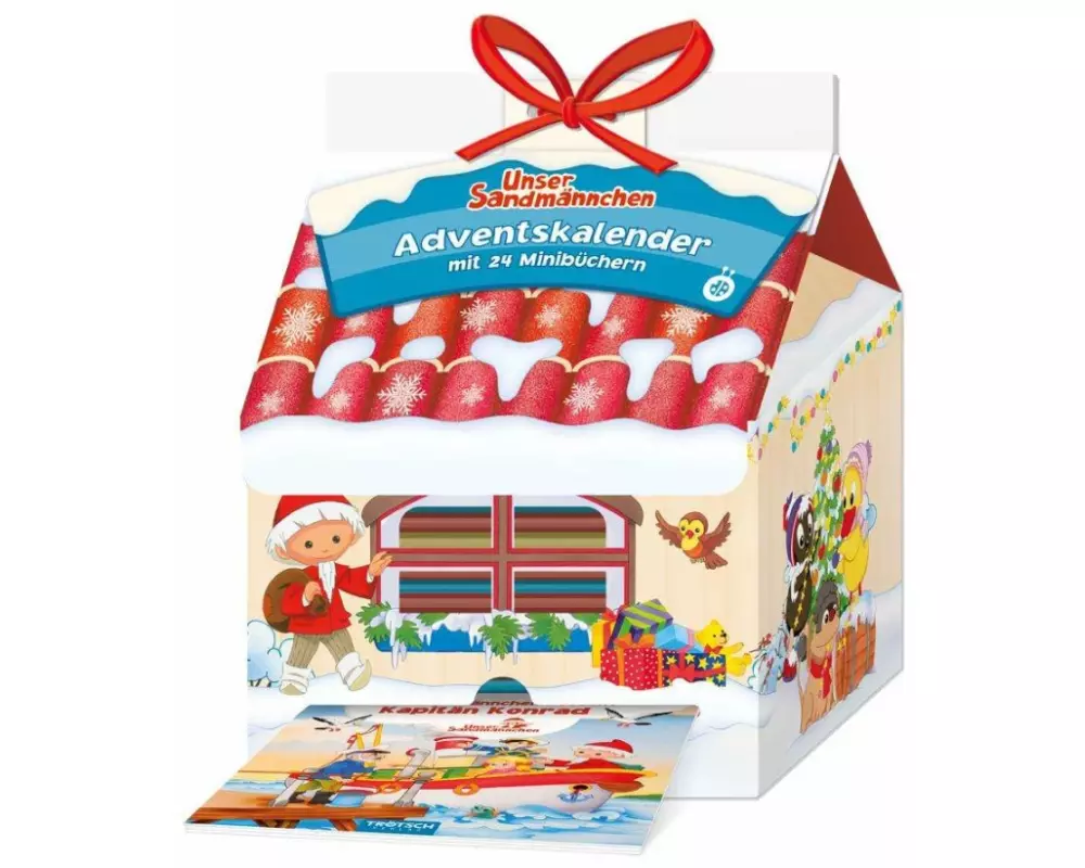 Trötsch Unser Sandmännchen und seine Freunde Adventskalender mit 24 Minibüchern in Geschenkverpackung