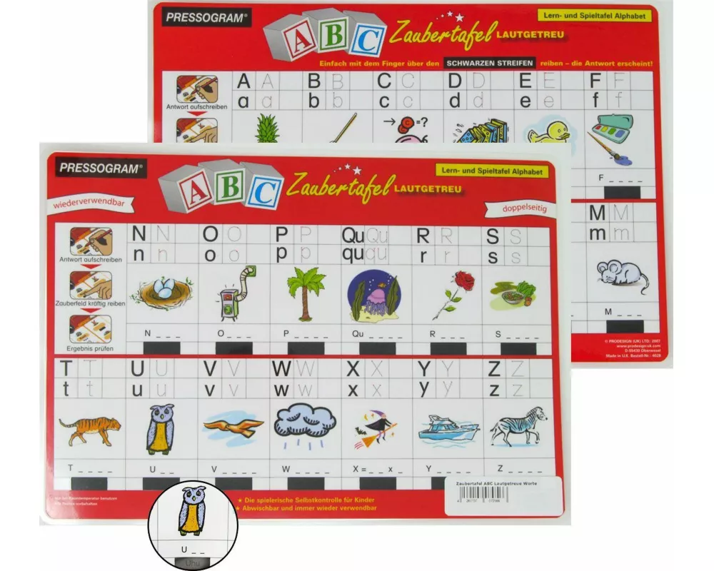 PRESSOGRAM Zaubertafel - Alphabet lautgetreu