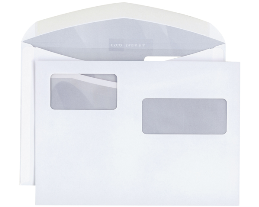 ELCO Couvert Premium m/Fenster C5 32500 100g, weiss 500 Stück