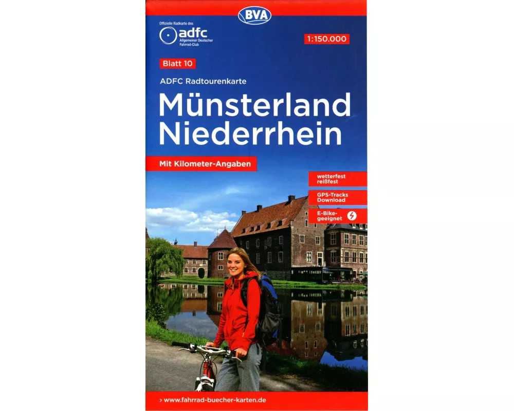 BVA ADFC Radtourenkarte Münsterland Niederrhein 1:150.000