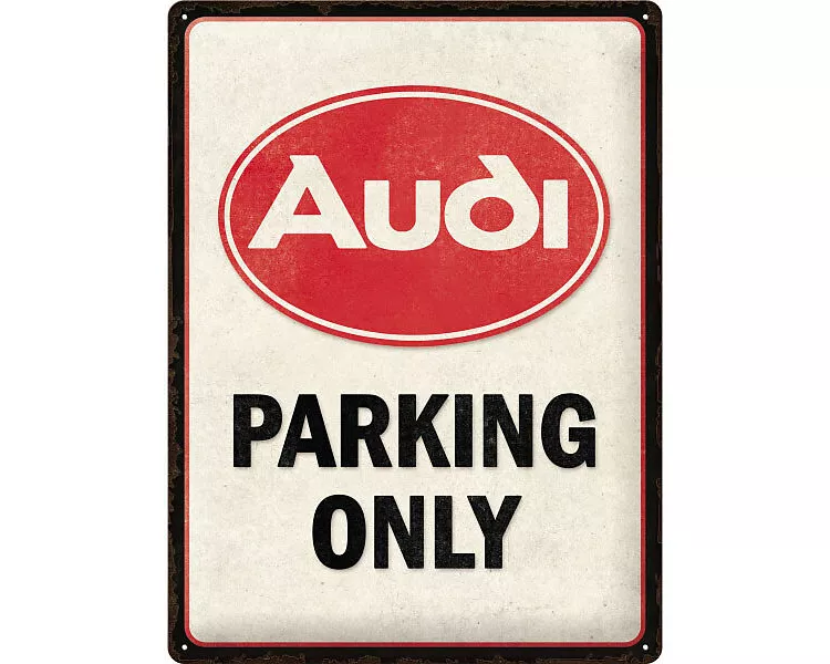 Blechschild. Audi / Parking Only
