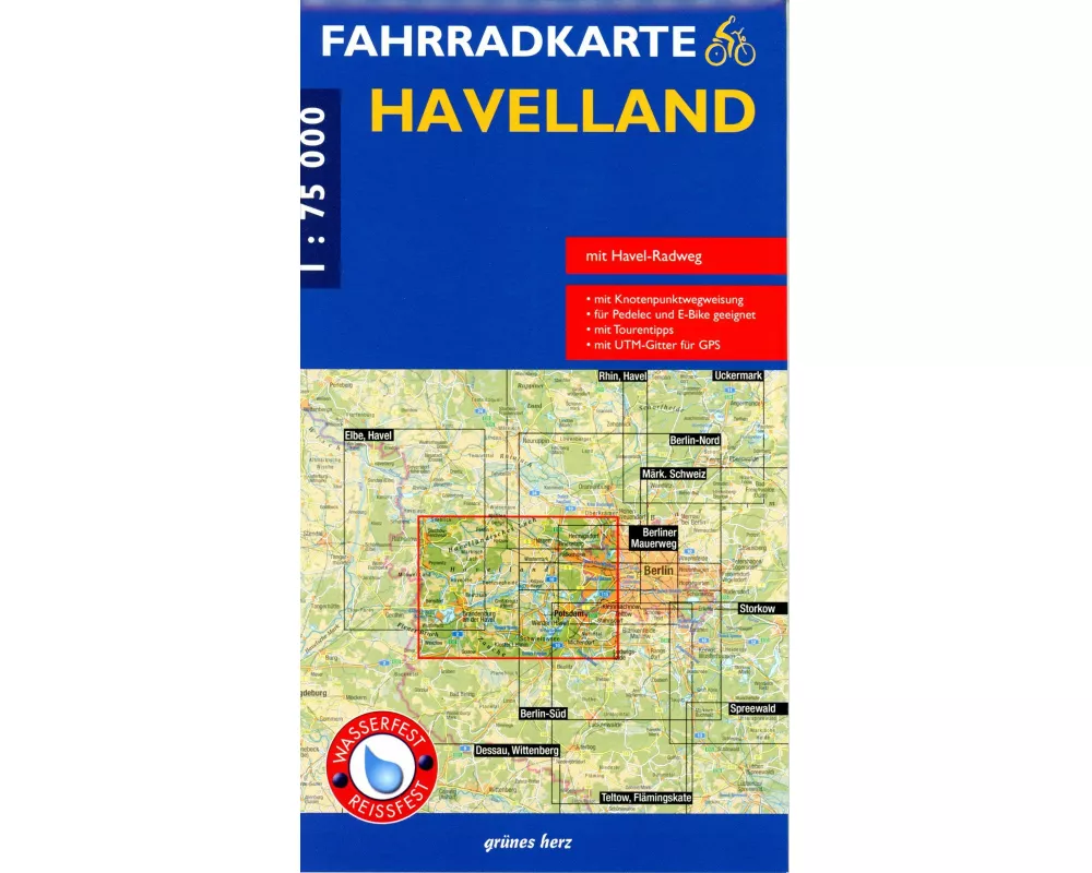 Fahrradkarte Havelland 1:75 000