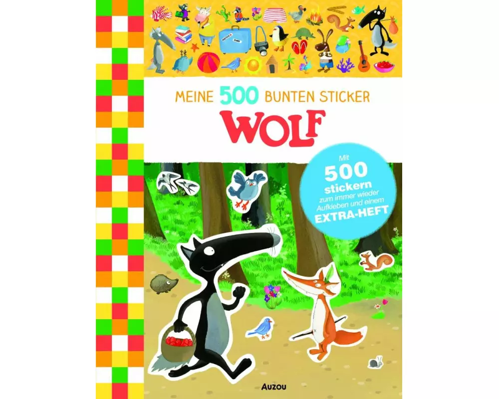 Meine 500 bunten Sticker: Wolf