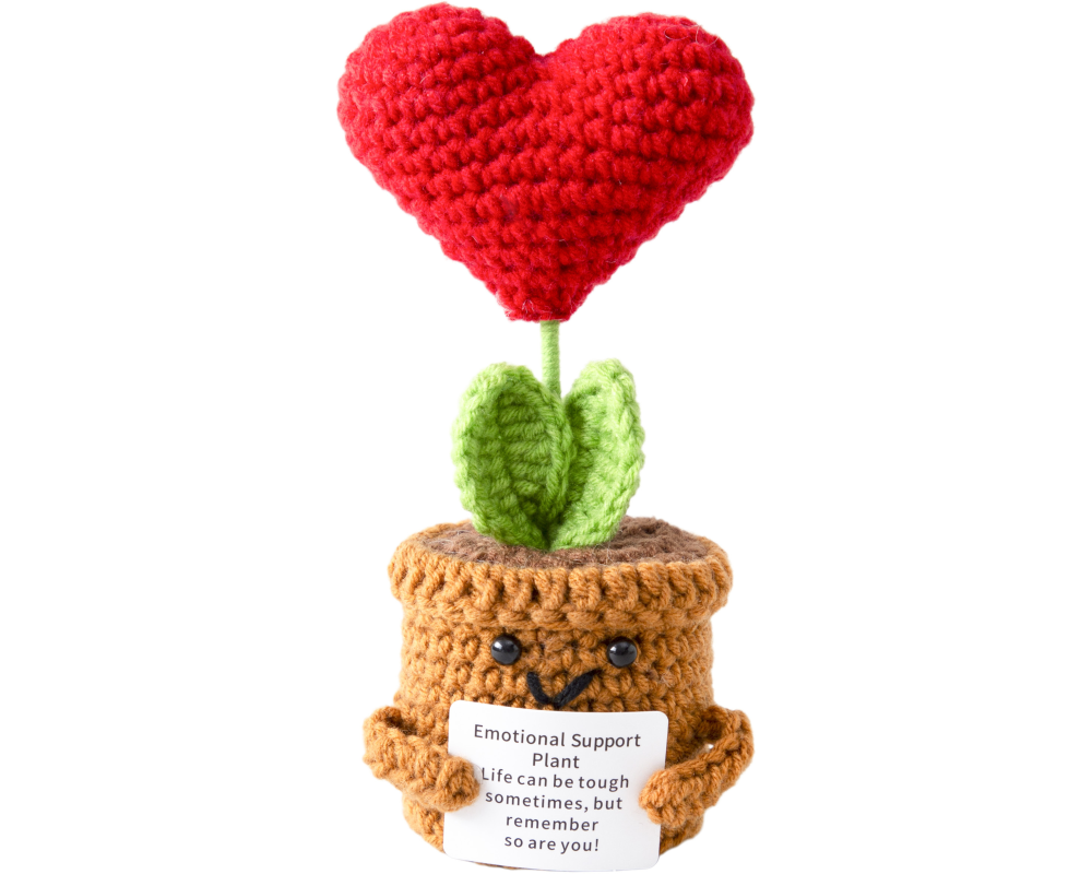 I AM CREATIVE Positive Plant 14.5cm DS-232362 braun