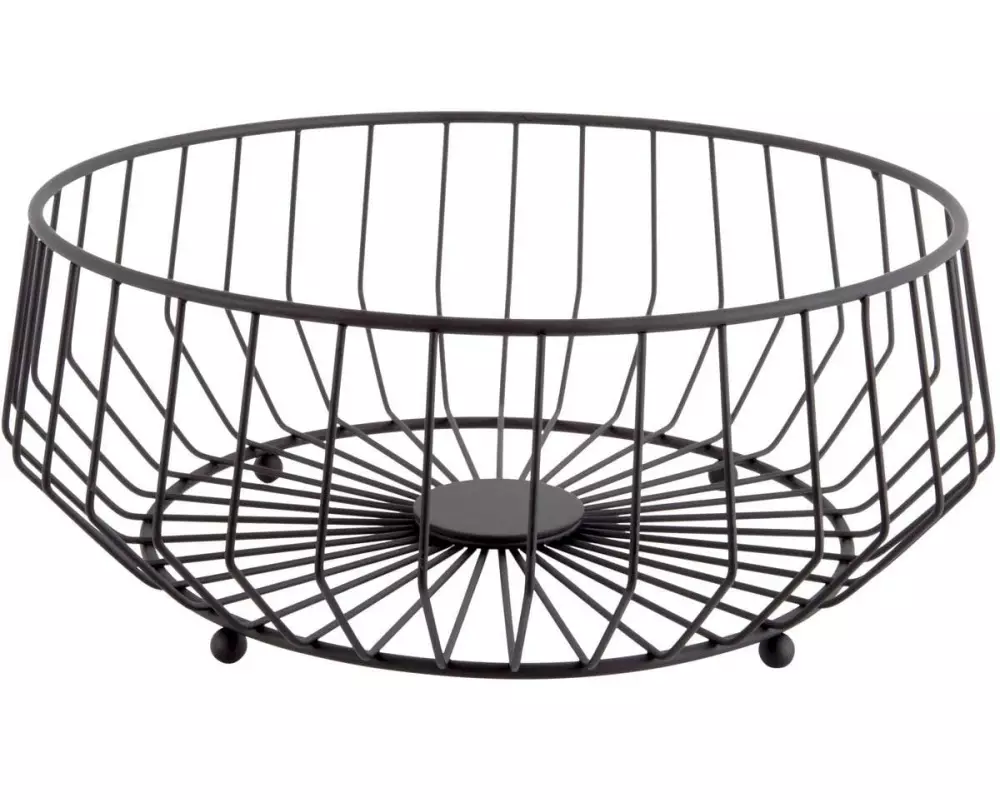 present time Früchtekorb Linea Kink Large 34 cm, 1 Stück, Schwarz