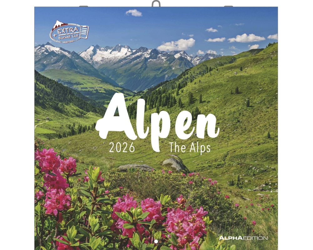 ALPHA EDITION Bildkalender 2026 160009 Alpen ML 30x30cm
