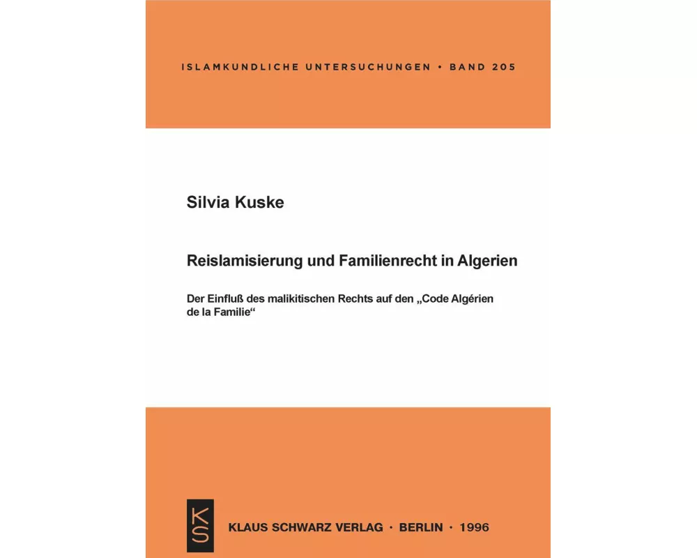 Reislamisierung und Familienrecht in Algerien