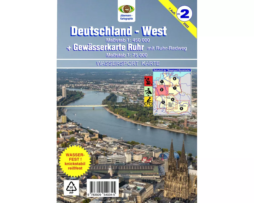 Wassersport-Wanderkarte 02. Deutschland West