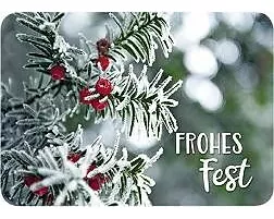 Postkarte. Frohes Fest (Zweige und Beeren)