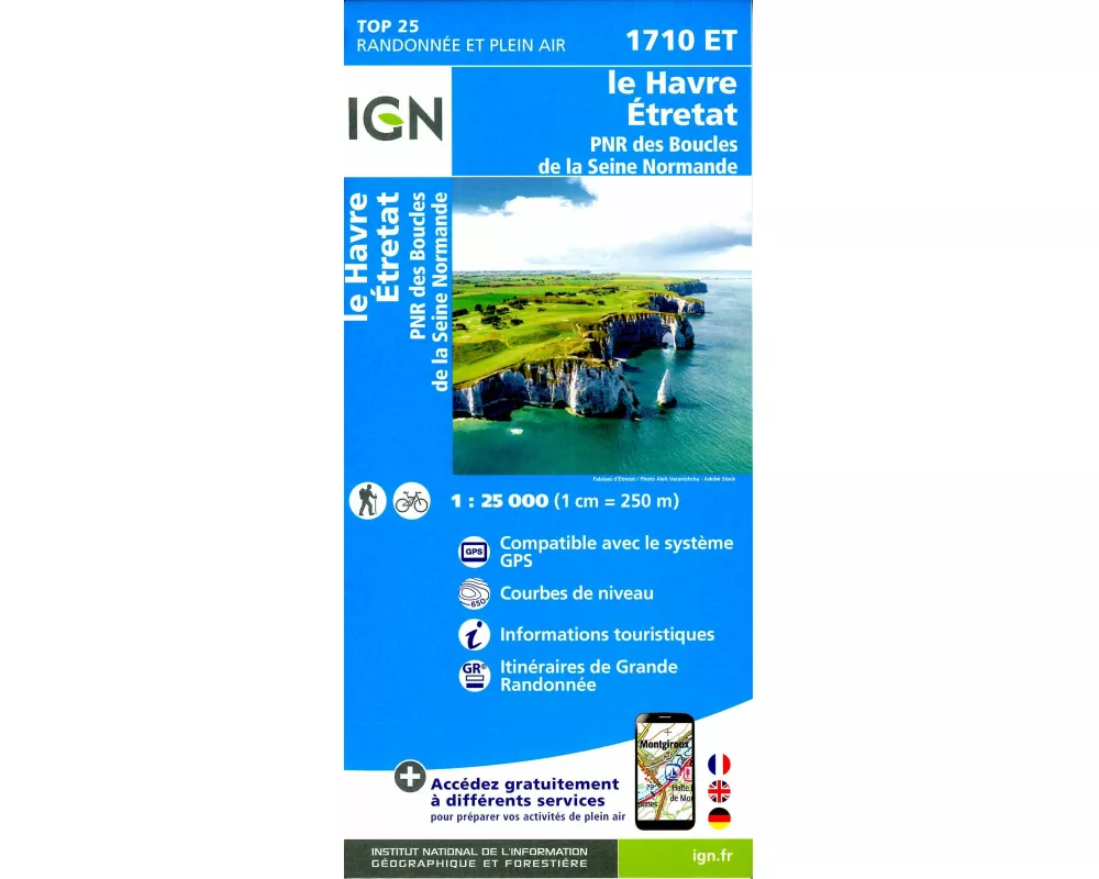 Havre Étretat PNR Boucle Seine Norman 1:25 000