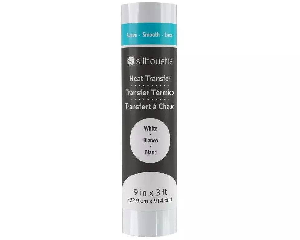 Silhouette Aufbügelfolie 22.9 x 91.4 cm Weiss, glatt