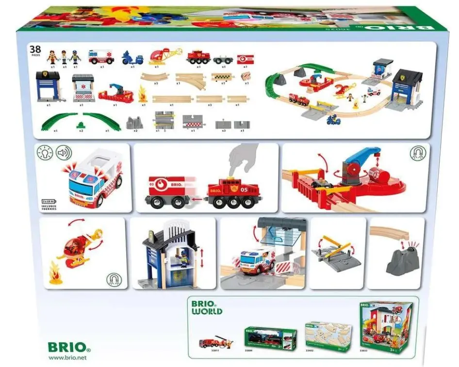 BRIO Polizei u. Feuerwehr Set
