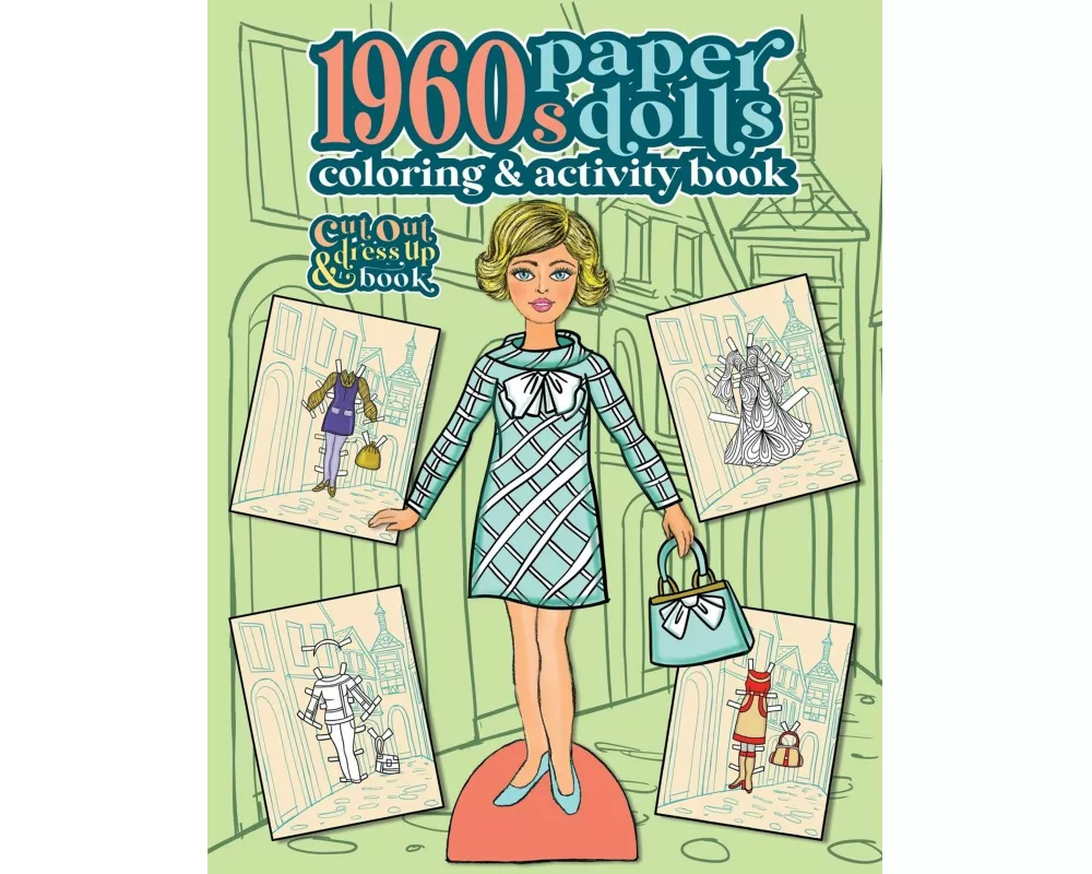1960s Paper Dolls Coloring and Activity Book