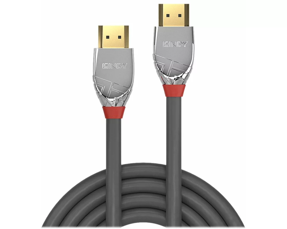 LINDY CROMO Video Cable, HDMI 2.0, HDMI-HDMI M-M, 3m, grey, High Speed