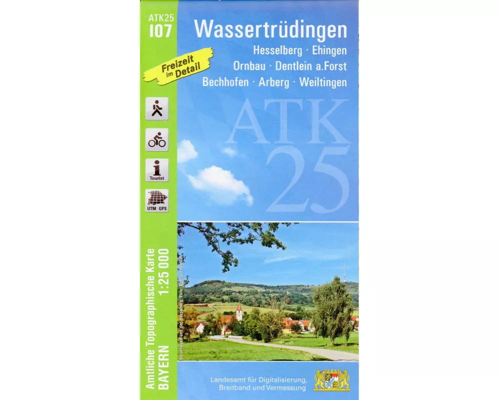 ATK25-I07 Wassertrüdingen (Amtliche Topographische Karte 1:25000)