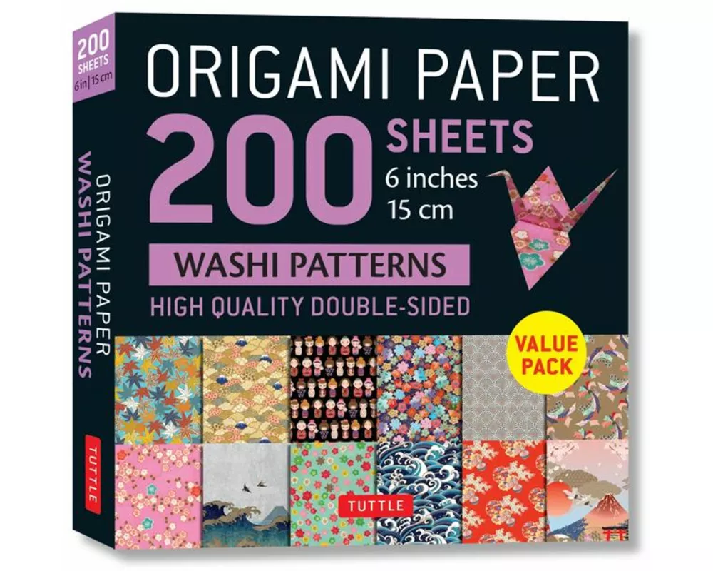 Origami Paper 200 sheets Washi Patterns 6" (15 cm)