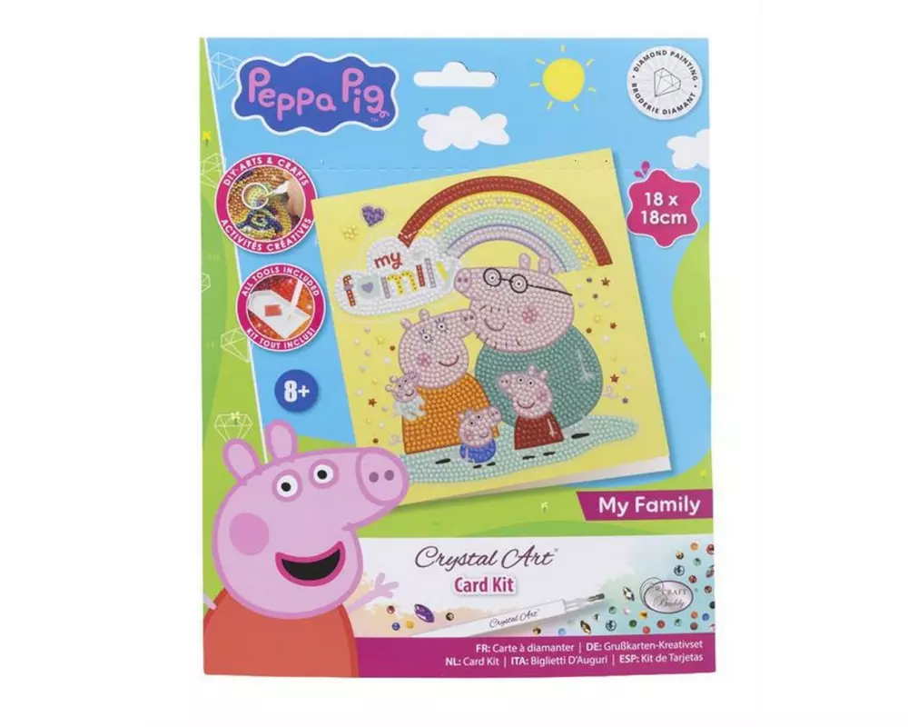 CRAFT Buddy My Family Crystal Art Card 18 x 18 cm