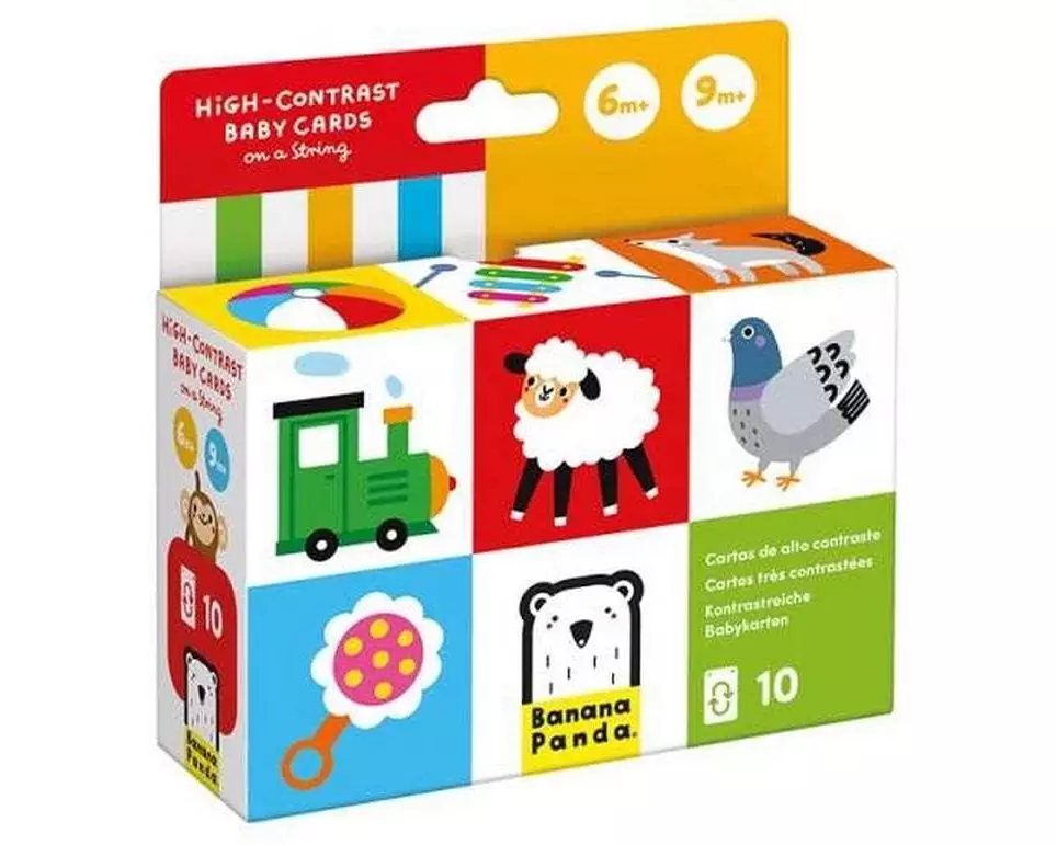 Banana Panda Hochkontrast-Baby-Karten