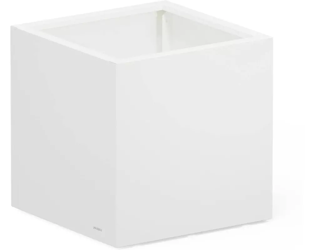 Herstera Metall-Pflanzgefäss Cube 60 cm Moon White