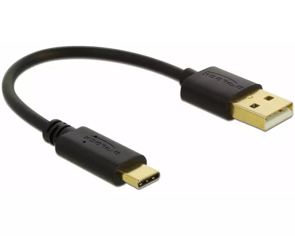 Delock USB-Ladekabel USB-A - USB-C 0.15 m