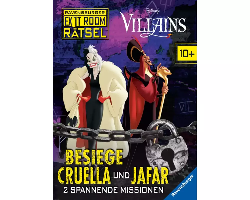 Ravensburger Exit Room Rätsel: Disney Villains - Besiege Cruella und Jafar