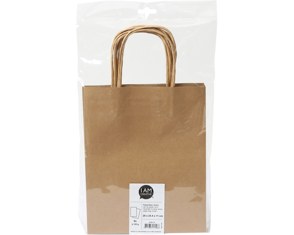 I AM CREATIVE Papiertüten 4088.04 20x25.4x11cm, 6 Stück