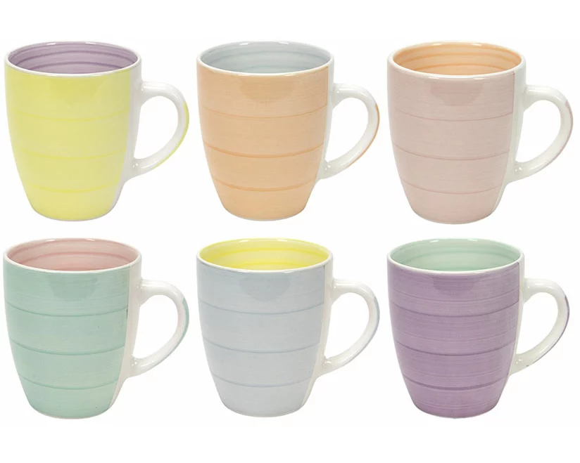 Tavola Tasse 340ml Pastell 2-Ton 6 Stück assortiert