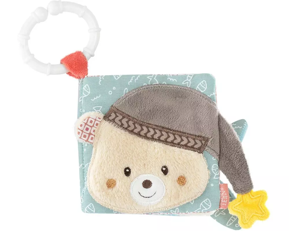 fehn Kinderwagenspielzeug Stoffbuch Bruno