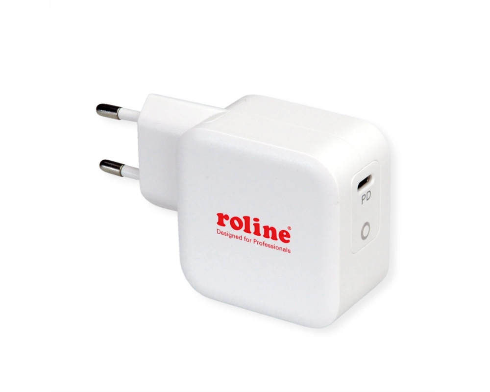 ROLINE USB Charger mit Euro-Stecker, 1x USB Typ C, PD, 61W