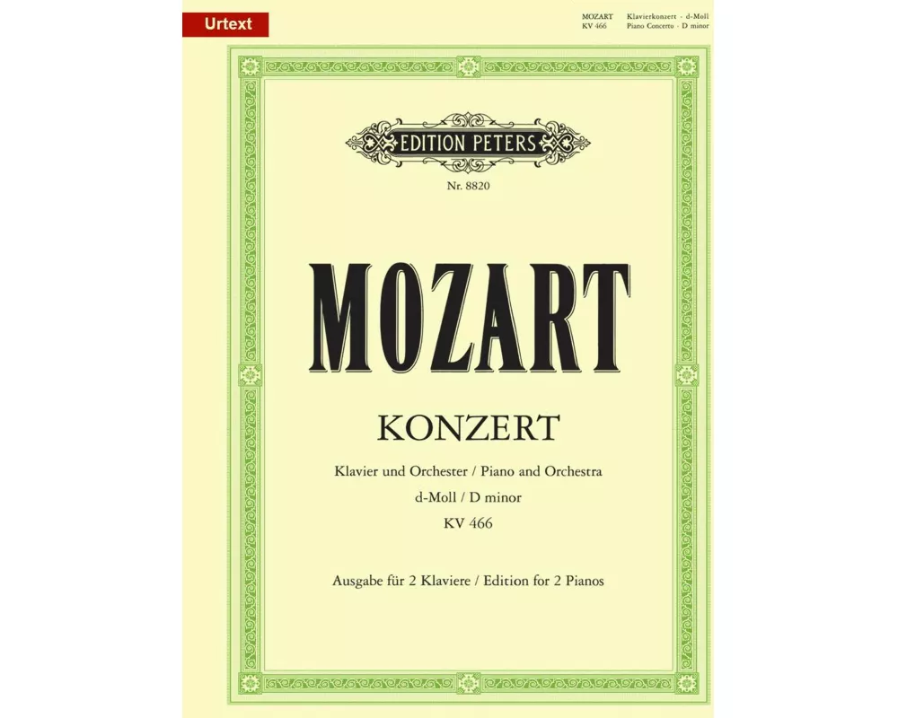 Piano Concerto No. 20 in D Minor K466 (Edition for 2 Pianos)
