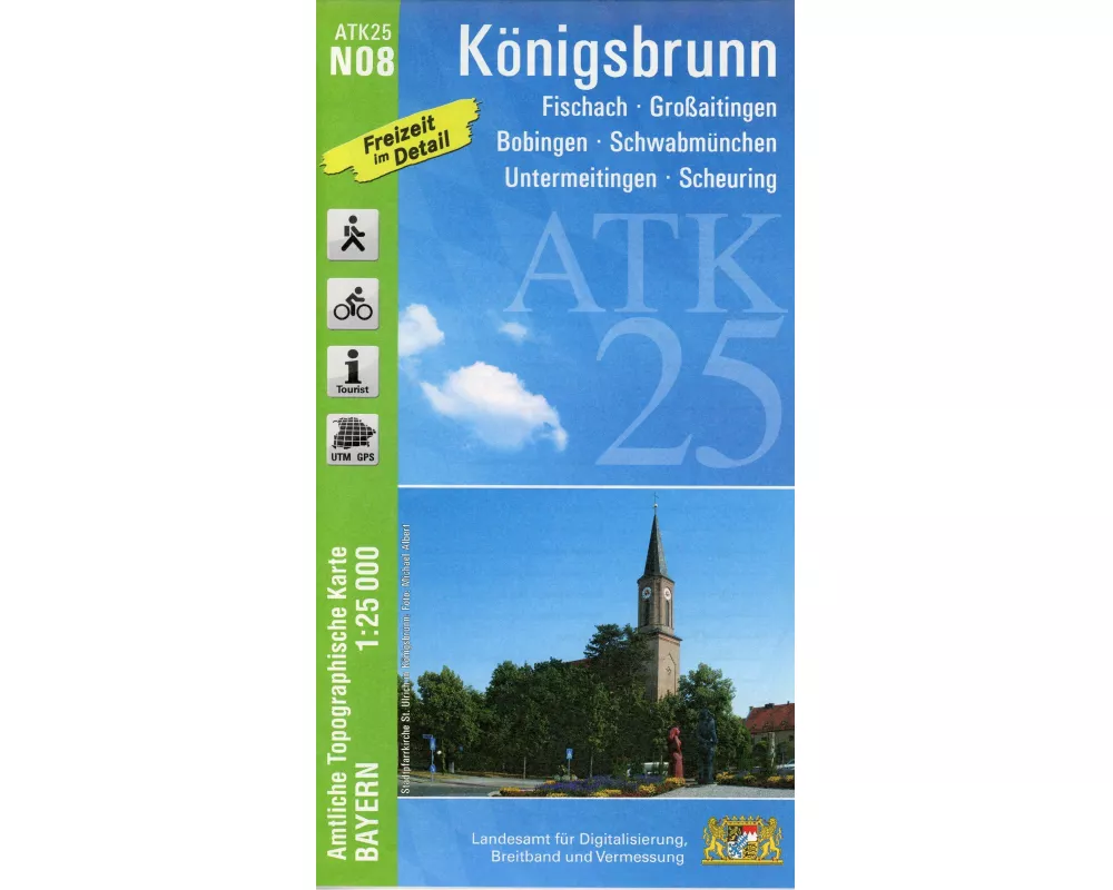 ATK25-N08 Königsbrunn (Amtliche Topographische Karte 1:25000)