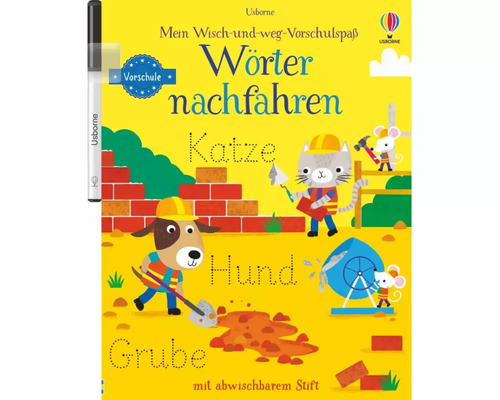 Mein Wisch-und-weg-Vorschulspaß: Wörter nachfahren