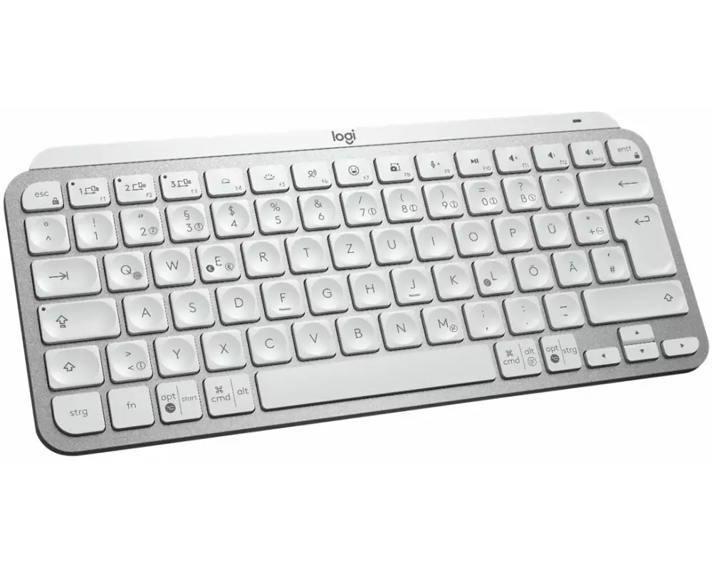 Logitech MX Keys Mini Minimalist Wireless Illuminated Keyboard - PALE GREY - DEU - CENTRAL
