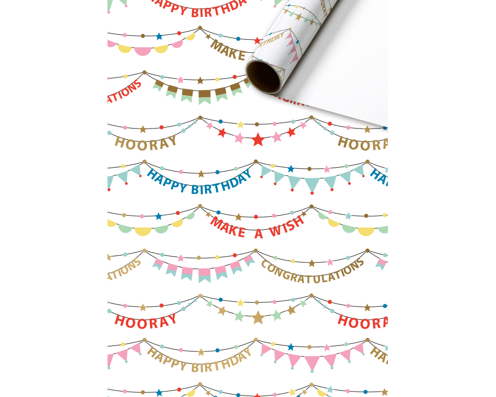 STEWO Geschenkpapier Pierrot 2528509160 weiss 70x200cm