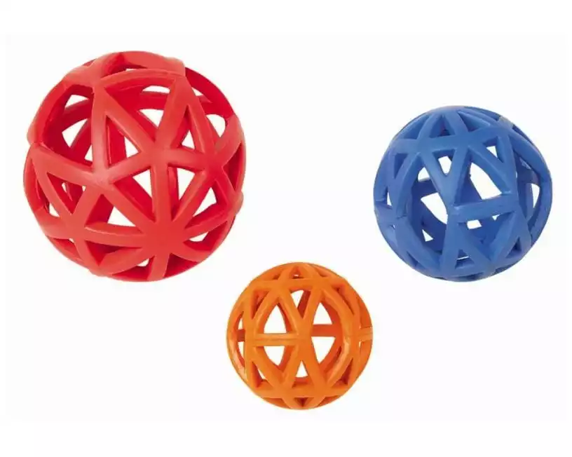 Nobby Hunde-Spielzeug Vollgummi Gitterball, Assortiert